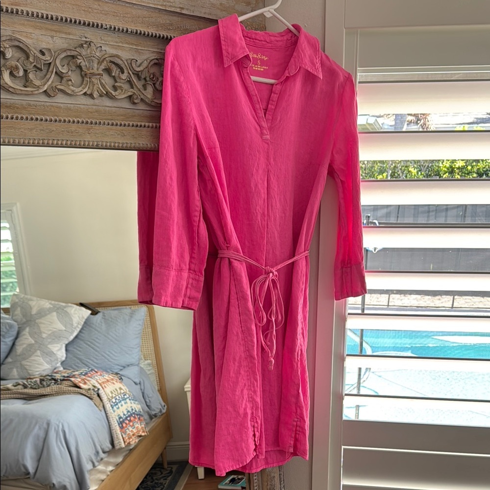 Lilly Pulitzer Pink Shirt Dress
